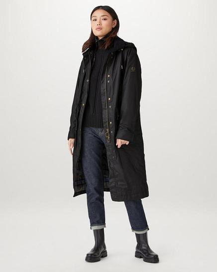 Manteau Belstaff Femme Drifter Noir Soldes AZ4127609